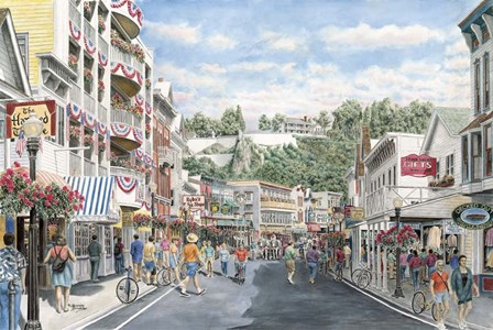 Main St., Mackinaw by Stanton Manolakas art print