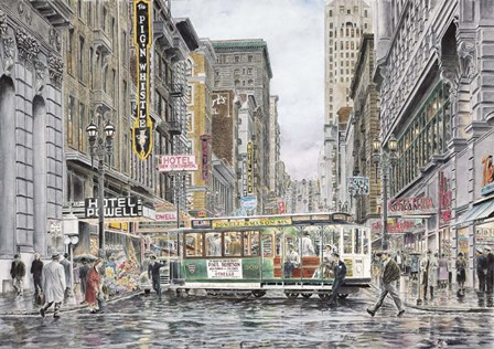Eddy St., San Francisco by Stanton Manolakas art print