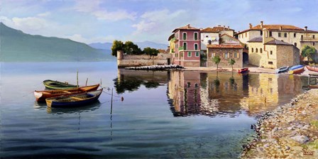 Paese sul Lago by Adriano Galasso art print