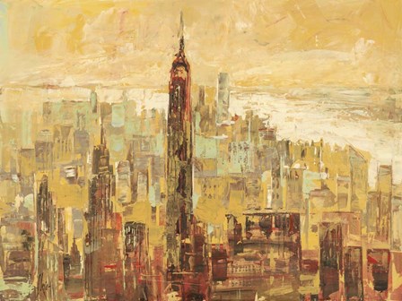Tramonto su Manhattan by Luigi Florio art print