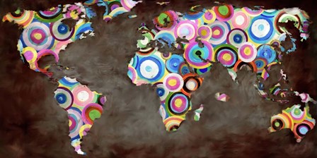 World in Circles by Joannoo art print