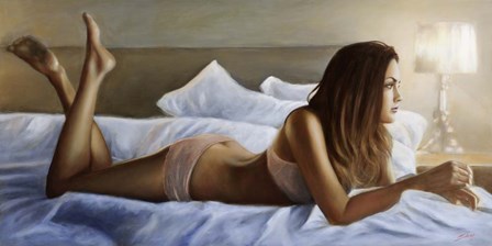Beauty in Bed by John Silver art print