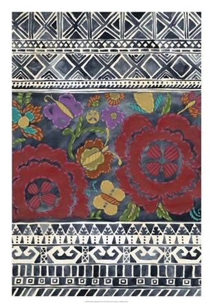Batik Embroidery II by Chariklia Zarris art print