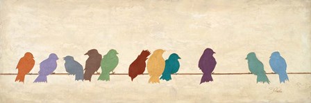 Birds Meeting  (assorted colors) by Patricia Pinto art print