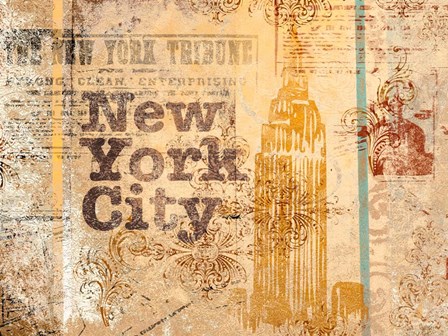 New York Postcard by SD Graphics Studio art print
