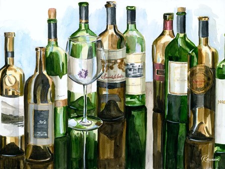 B&amp;G Bottles I by Heather A. French-Roussia art print