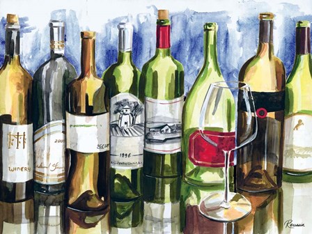Bottles Reflect I by Heather A. French-Roussia art print