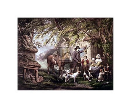 Evening or Sportsman&#39;s Return   [S] by George Morland art print