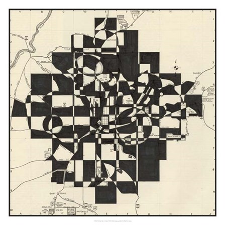 Modern Map of Atlanta by Nikki Galapon art print