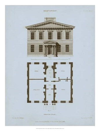 Chambray House &amp; Plan IV by Thomas Kelly art print