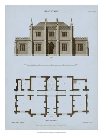 Chambray House &amp; Plan V by Thomas Kelly art print