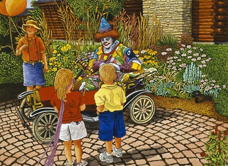 Clownin' Around by Thelma Winter art print