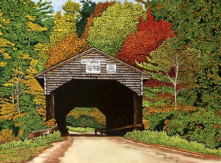 Swiftwater Bridge - Bath, Nh by Thelma Winter art print