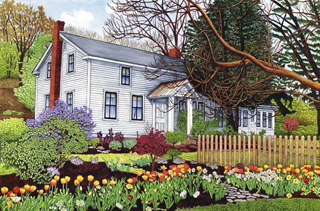 Back Creek Road-Old Homestead by Thelma Winter art print