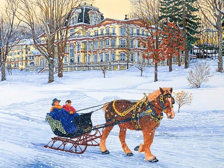 Chautauqua - One Horse Sleigh by Thelma Winter art print