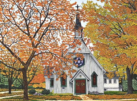 Country Church, Western NY by Thelma Winter art print