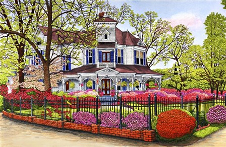 Hunter House, Madison Ga by Thelma Winter art print
