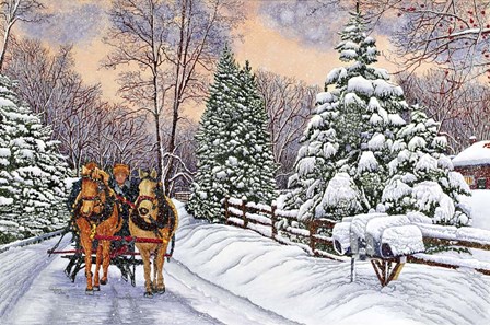 Jingle Bell Ride by Thelma Winter art print