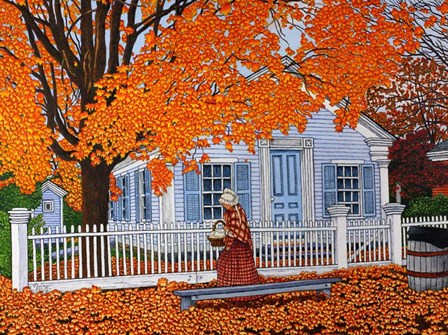 Lady With A Basket, Mumford, Ny by Thelma Winter art print