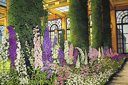 Longwood Gardens - Delphinium, Pennsylvania by Thelma Winter art print