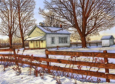 Old Schoolhouse, Leon, Ny by Thelma Winter art print