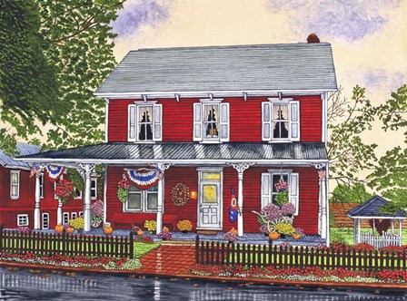 Old Village Shop, Bird-In-Hand Pa by Thelma Winter art print