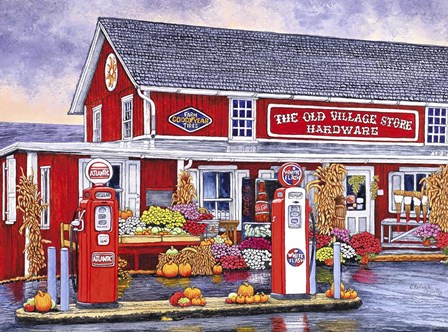 Old Village Store Hardware, Bird-In-Hand Pa by Thelma Winter art print