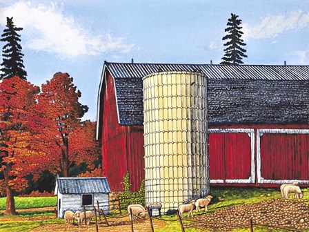 Sheep, Perry Ny by Thelma Winter art print