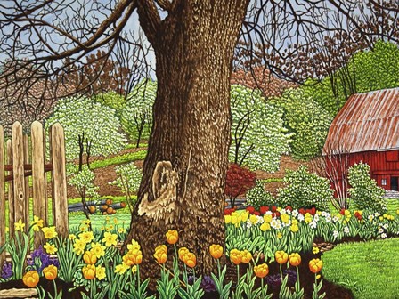 Tulips And Daffodils, Boston Ny by Thelma Winter art print