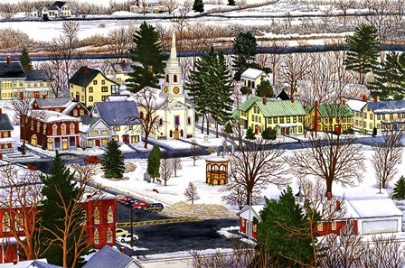 Village Square Vermont by Thelma Winter art print