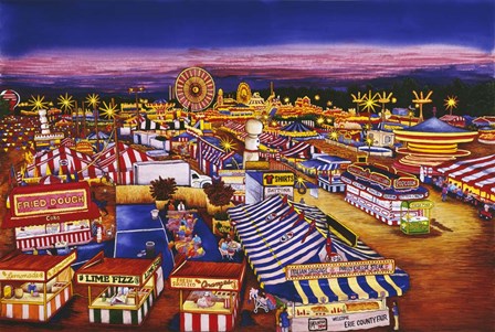 Nighttime On The Midway by Thelma Winter art print