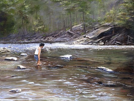 Wading by Thomas Linker art print