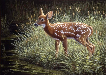 In The Tall Grass by Wilhelm J. Goebel art print