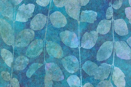 Leaf Pattern Blue by Cora Niele art print