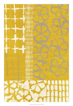 Golden Blockprint II by Chariklia Zarris art print