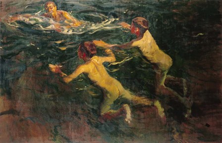 The Swimmers by Joaquin Sorolla y Bastida art print