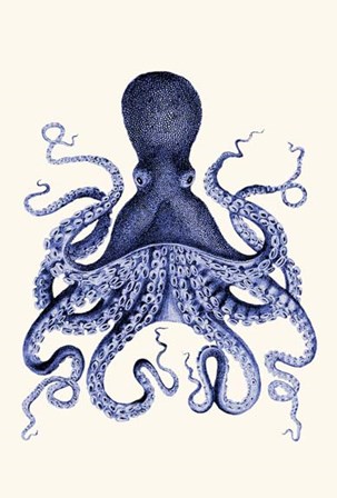 Blue Octopus 3 by Fab Funky art print