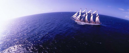 Tall Ship at Sea, Puerto Rico by Panoramic Images art print