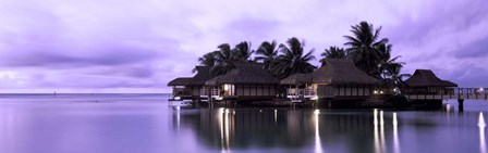 Resort at Dusk, Tahiti, French Polynesia by Panoramic Images art print