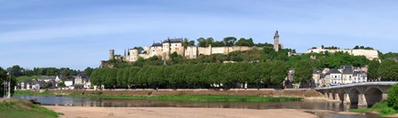 Chinon and its Castle, Vienne River, France by Panoramic Images art print