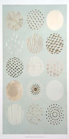 Playful Patterns I - Metallic Foil by June Erica Vess art print