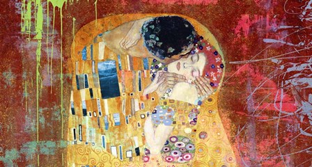 Klimt&#39;s Kiss 2.0 (detail) by Eric Chestier art print