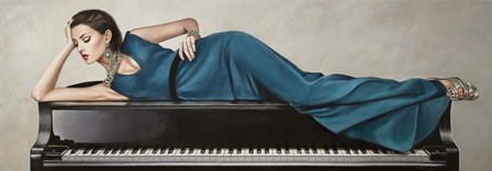 Piano Lady by Sonya Duval art print