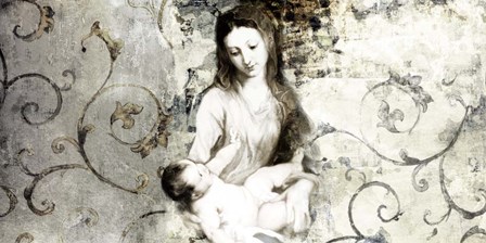 Madonna and Child (after Van Dyck) by Simon Roux art print