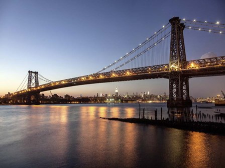 Queensboro Bridge and Manhattan from Brooklyn, NYC by Michael Setboun art print