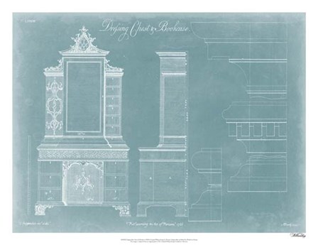 Chippendale Chest &amp; Bookcase by Thomas Chippendale art print