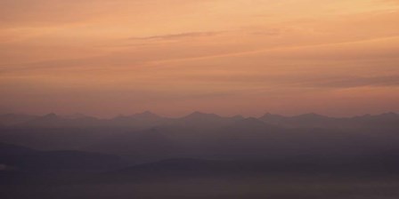 Foggy Mountain Layers by Dan Ballard art print