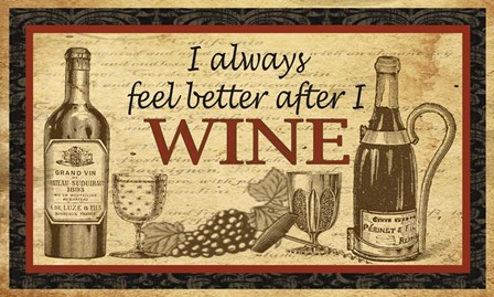 Better After Wine by Jean Plout art print