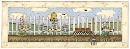 Beehive Fence by Robin Betterley art print