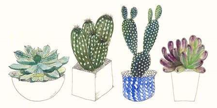 Four Succulents II by Melissa Wang art print